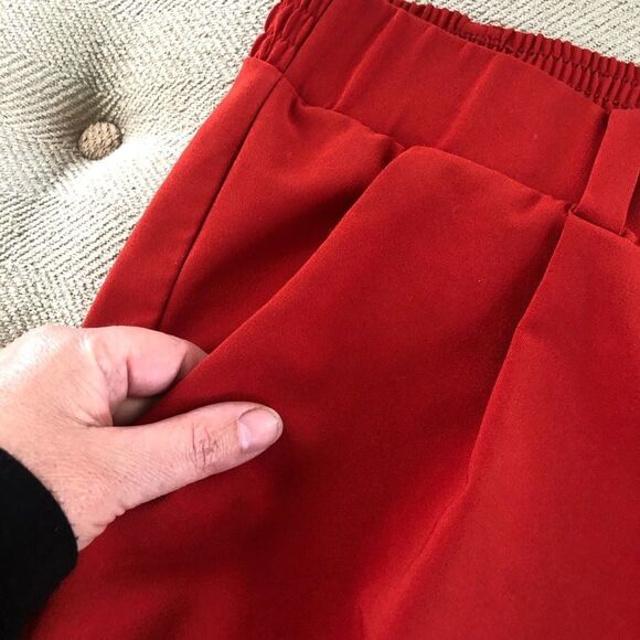 Torrid Pleat Front Cuffed Pants Orange Spice Taper 4 4X - Picture 3 of 6